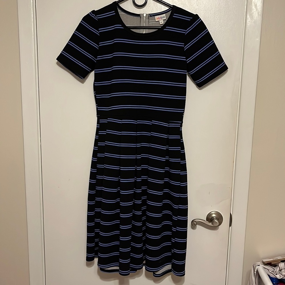 Cute simple black and blue dress.